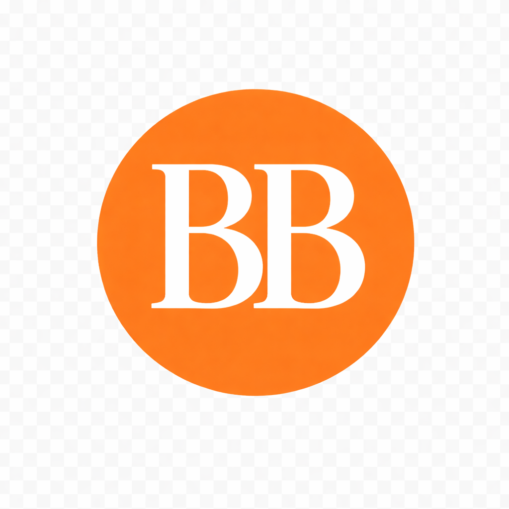 BB initials orange circle